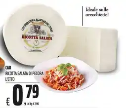 Coop Ricotta salata di pecora CAO offerta