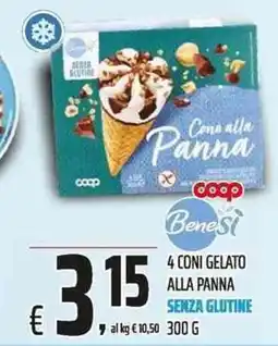 Coop Coni alla Panna senza glutine offerta