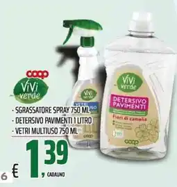 Coop Vivi verde sgrassatore spray offerta
