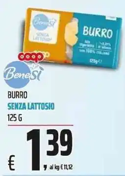 Coop Burro senza lattosio BeneSi offerta