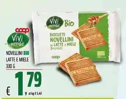 Coop Novellini Bio Latte e Miele offerta