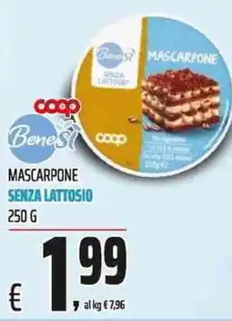 Coop Mascarpone senza lattosio offerta