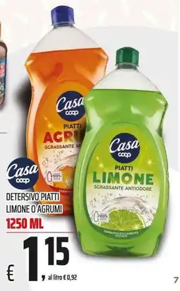 Coop Casa coop Detersivo piatti limone o agrumi offerta