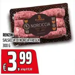 Coop Renzini Salsiccia di Norcia Fresca offerta
