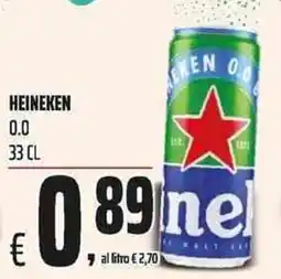 Coop Heineken 0.0 offerta