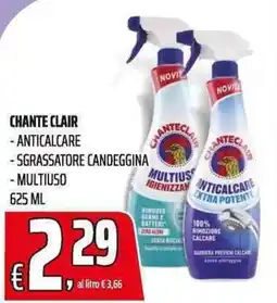 Coop Chante Clair anticalcare sgrassatore candeggina multiuso offerta