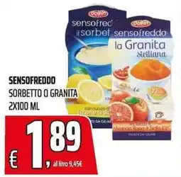 Coop Sensofreddo sorbetto o granita offerta
