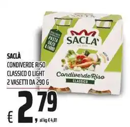 Coop Saclà condiverde riso classico offerta