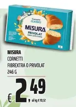 Coop Misura cornetti fibreextra o privolat offerta
