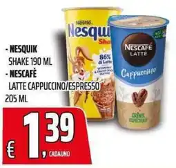 Coop Nesquik Shake offerta
