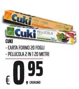 Coop Cuki carta forno e pellicola 2 in 1 offerta