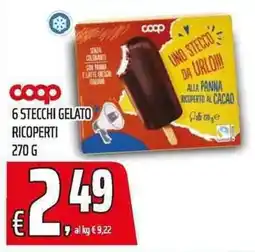 Coop Stecchi gelato ricoperti offerta