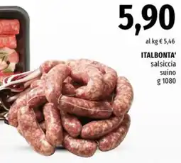 Famila Superstore Italbonta' salsiccia suino offerta