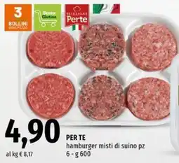 Famila Superstore Perte hamburger misti di suino offerta