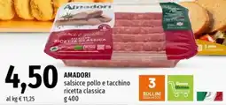 Famila Superstore Amadori salsicce pollo e tacchino ricetta classica offerta