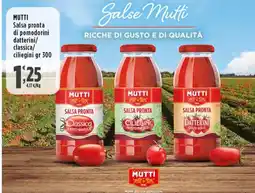 Rossotono Carrefour Mutti Salsa pronta di pomodorini datterini/ classica/ ciliegini offerta