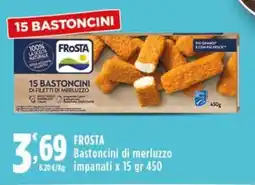 Rossotono Carrefour Frosta Bastoncini di merluzzo impanati offerta