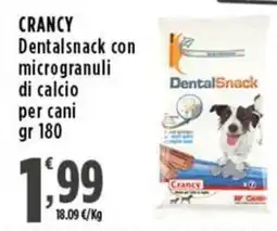 Rossotono Carrefour Crancy Dentalsnack con microgranuli di calcio per cani offerta