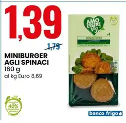 Eurospin MINIBURGER AGLI SPINACI offerta