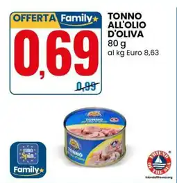 Eurospin TONNO ALL'OLIO D'OLIVA offerta