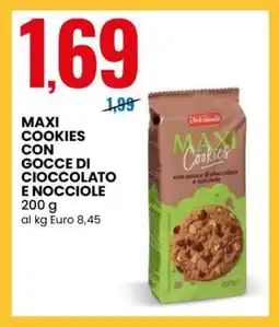 Eurospin MAXI COOKIES CON GOCCE DI CIOCCOLATO E NOCCIOLE offerta