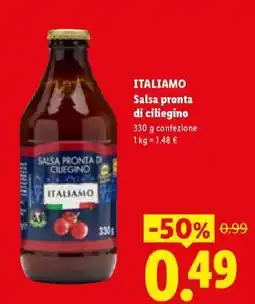 Lidl ITALIAMO Salsa pronta di ciliegino offerta