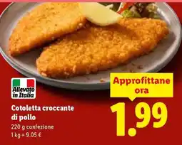 Lidl Cotoletta croccante di pollo offerta