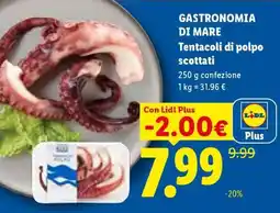 Lidl Gastronomia di Mare Tentacoli di polpo scottati offerta