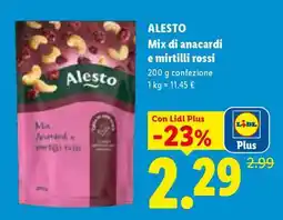 Lidl ALESTO Mix di anacardi e mirtilli rossi offerta