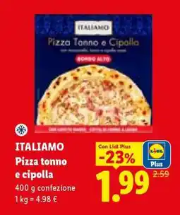 Lidl ITALIANO Pizza tonno e cipolla offerta