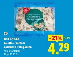 Lidl Ocean Sea Anelli e ciuffi di calamaro Patagonico offerta