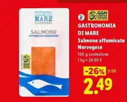 Lidl GASTRONOMIA DI MARE Salmone affumicato Norvegese offerta