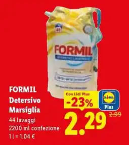 Lidl FORMIL Detersivo Marsiglia offerta