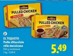 Lidl El Tequito Pollo sfilacciato stile messicano offerta