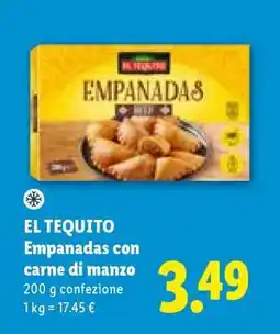 Lidl EL TEQUITO Empanadas con carne di manzo offerta
