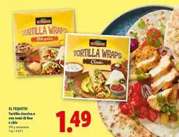 Lidl EL TEQUITO Tortilla classica o con semi di lino e chia offerta