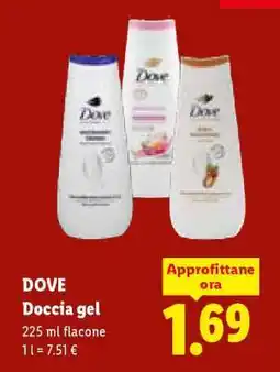 Lidl DOVE Doccia gel offerta