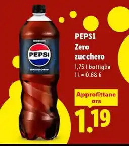 Lidl PEPSI Zero zucchero offerta