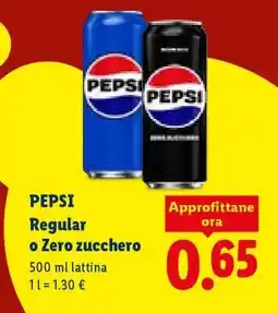 Lidl PEPSI Regular o Zero zucchero offerta