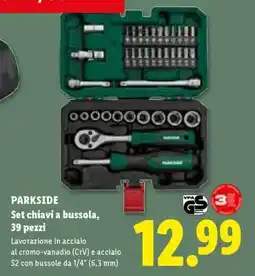 Lidl PARKSIDE Set chiavi a bussola, 39 pezzi offerta