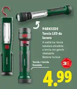 Lidl PARKSIDE Torcia LED da lavoro offerta