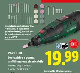 Lidl PARKSIDE Levigatrice a penna multifunzione ricaricabile offerta