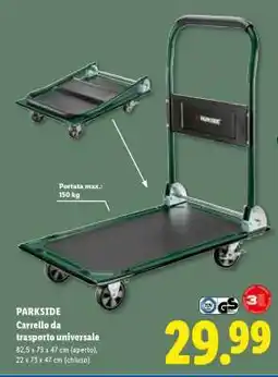 Lidl PARKSIDE Carrello da trasporto universale offerta