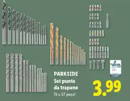 Lidl PARKSIDE Set punte da trapano offerta