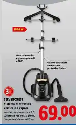 Lidl SILVERCREST Sistema di stiratura verticale a vapore offerta