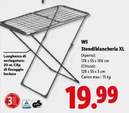 Lidl W5 Stendibiancheria XL offerta