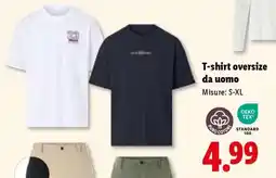Lidl T-shirt oversize da uomo offerta