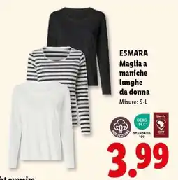 Lidl esmara Maglia a maniche lunghe da donna offerta