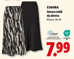 Lidl esMara Gonna midi da donna offerta