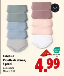 Lidl ESMARA Culotte da donna, 5 pezzi offerta
